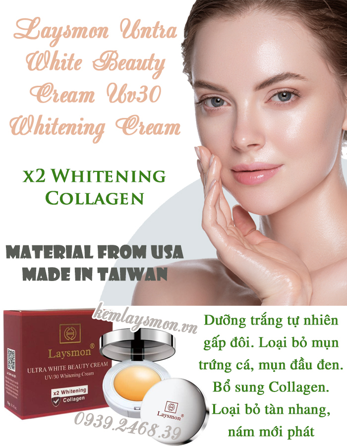 Laysmon Ultra White Beauty Cream UV30 Whitening Cream