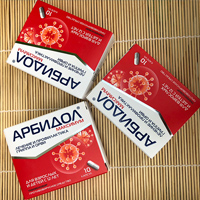 Thuốc kháng virus Arbidol hộp đỏ 10 viên xách tay Nga