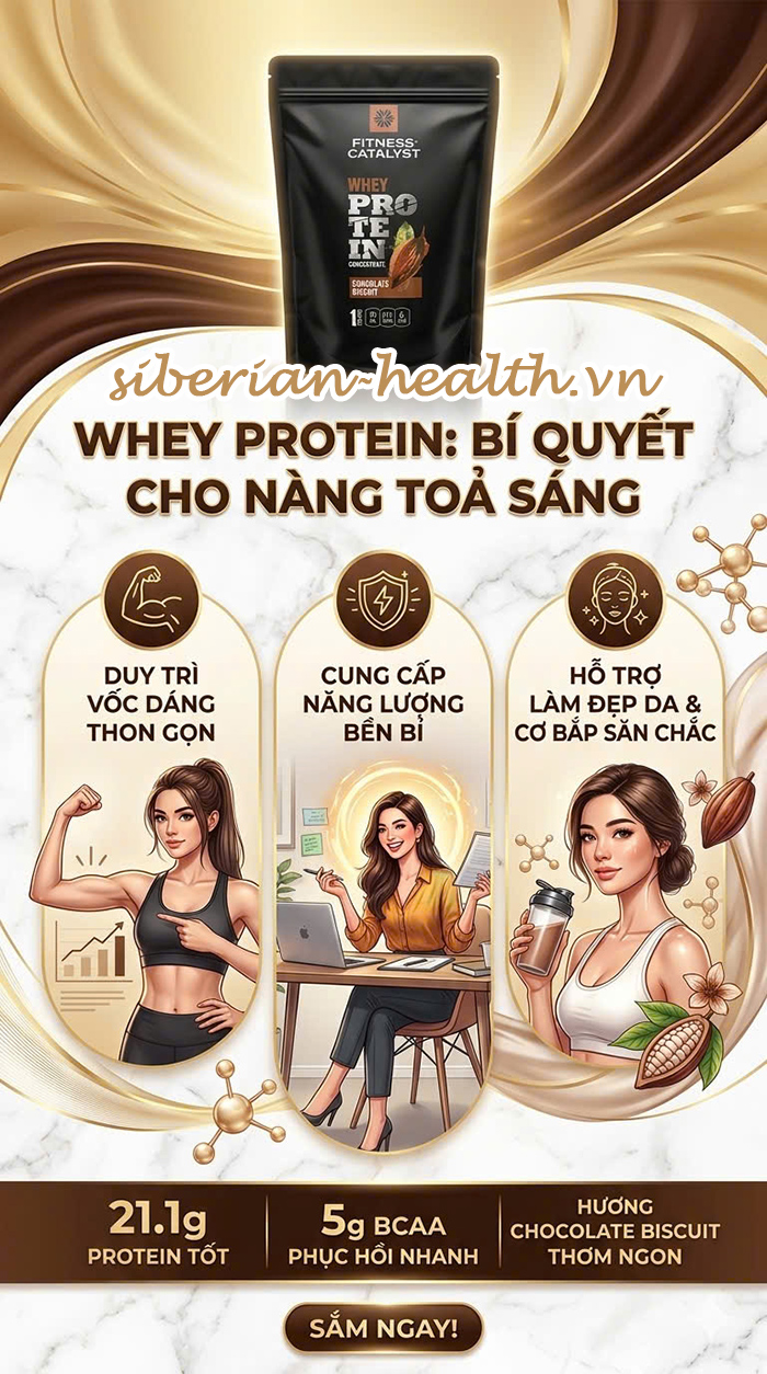 đạm Whey Concentrate chất lượng cao Fitness Catalyst Siberian Wellness