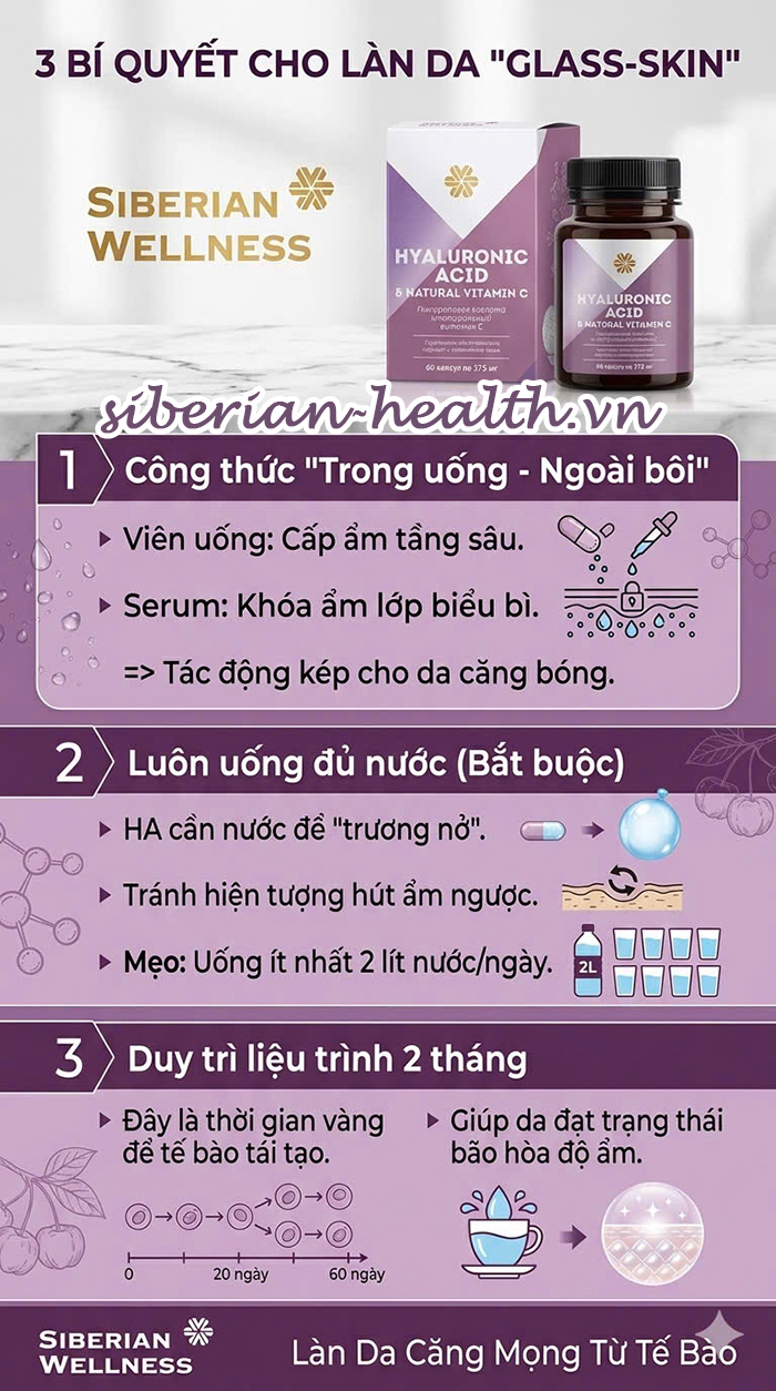 ướng dẫn cách bổ sung Hyaluronic Acid cho da hiệu quả kết hợp uống và bôi